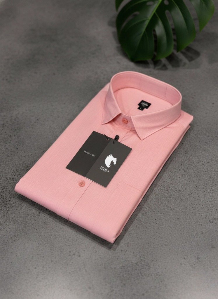 Men's Light Pink Full Sleeve Formal & Casual Shirt view 4