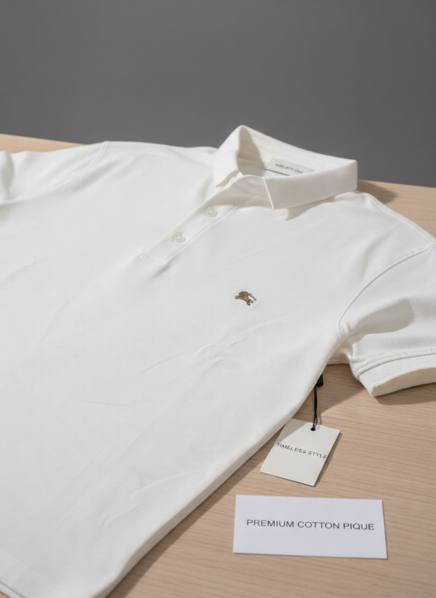 Men's Off-White Classic Cotton Polo T-Shirt view 2
