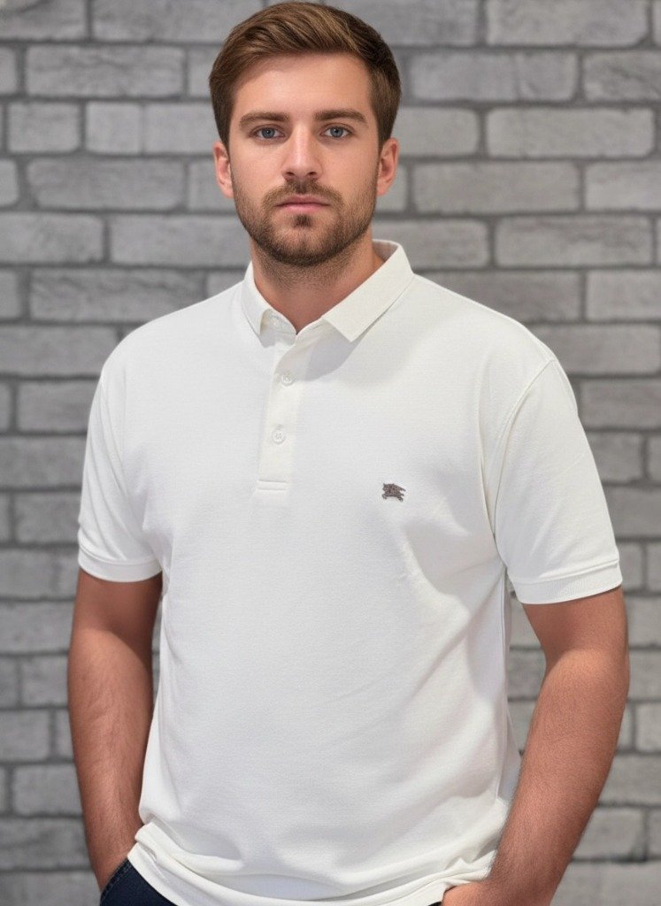 Men's Off-White Classic Cotton Polo T-Shirt view 4
