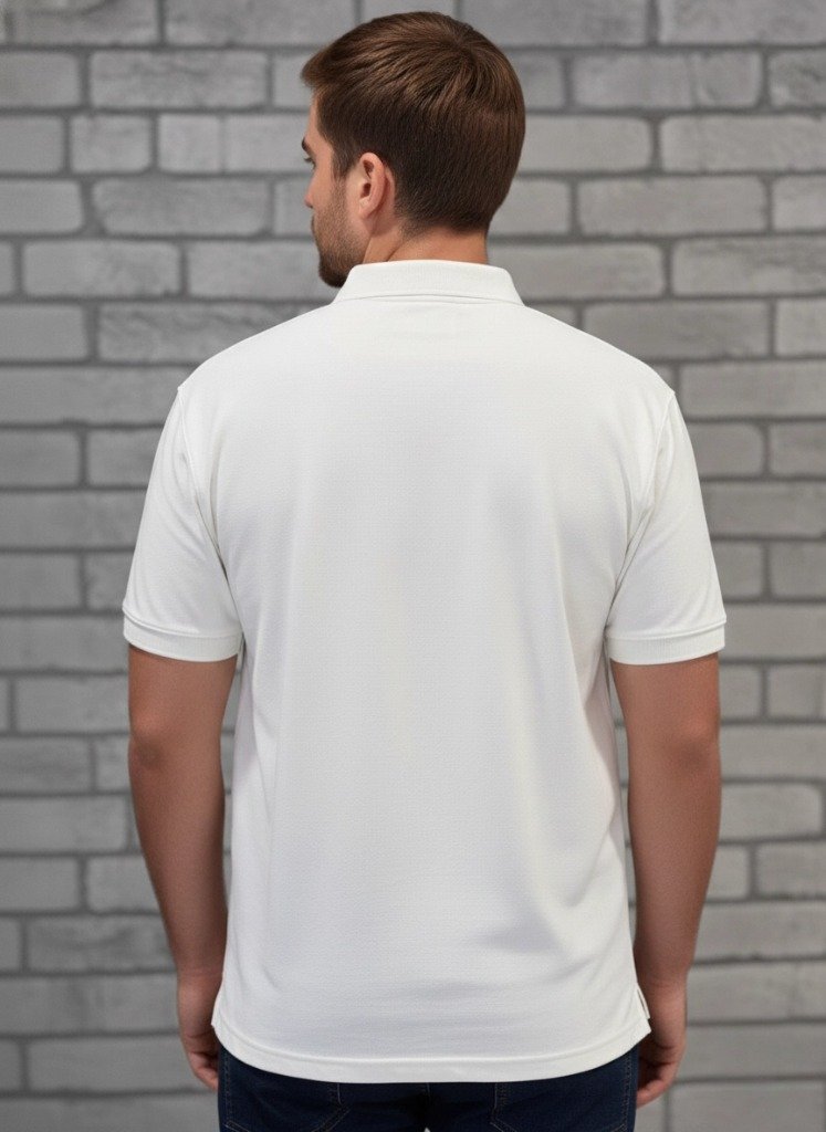 Men's Off-White Classic Cotton Polo T-Shirt view 5